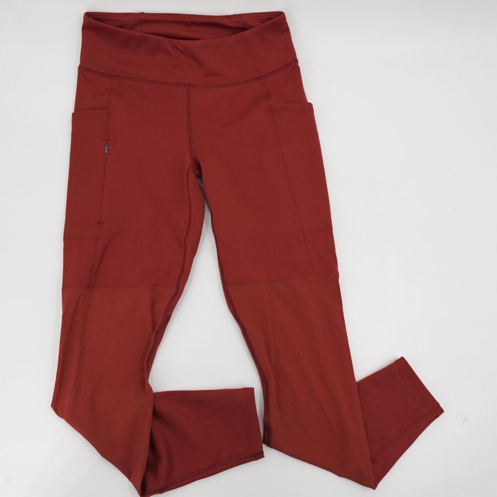 Patagonia Leggings Womens Small Red High Rise Pockets Stretch Athletic Yoga